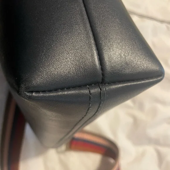 Madewell Navy Blue Small Transport Crossbody Bag with Multicolor Strap - Picture 6 of 7